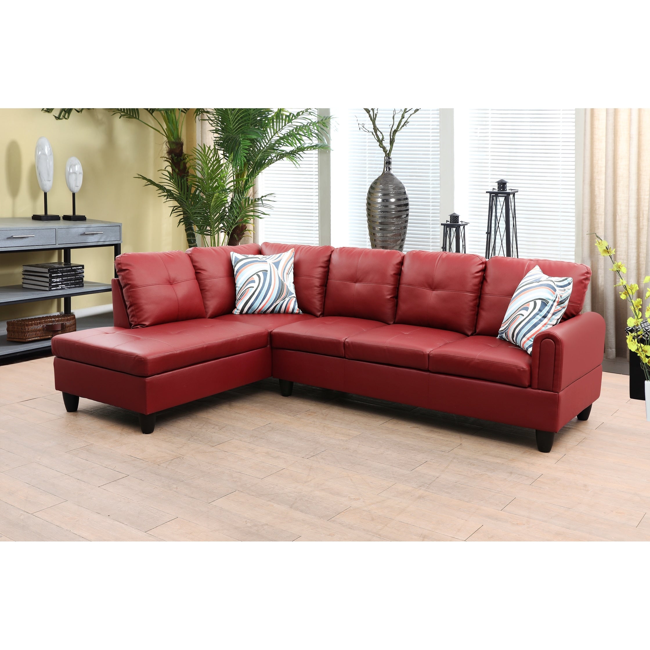 Burgundy sectional with chaise hotsell
