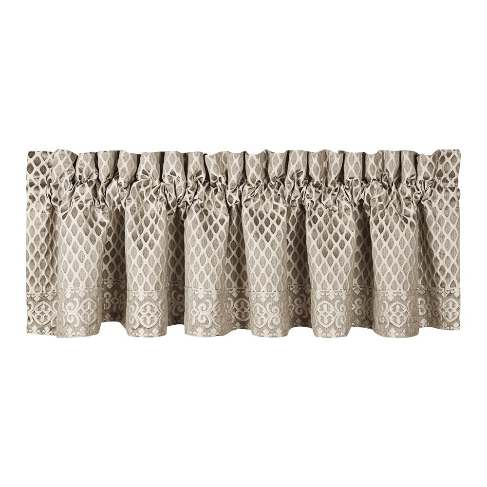 Five Queens Court Beaumont Champagne Straight Window Valance Overstock Five Queens Court Beaumont Champagne Straight Window Valance Overstock