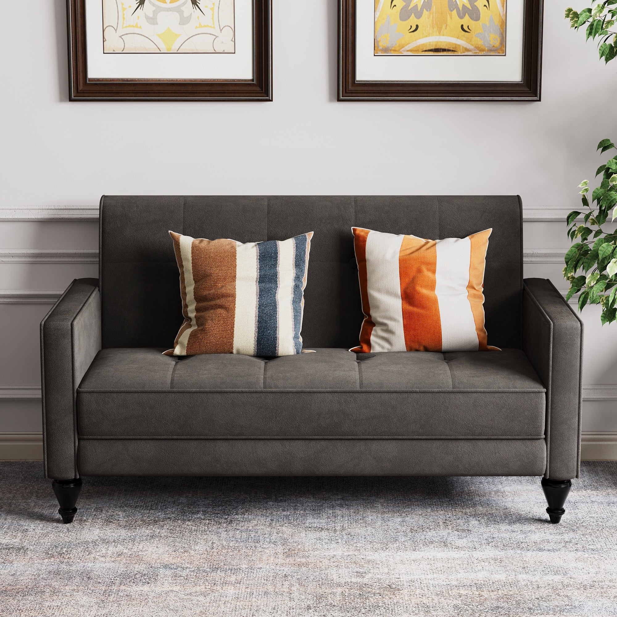 Love Seat Mini Couch Small Settee Loveseat Bench for Living Room Small Overstock