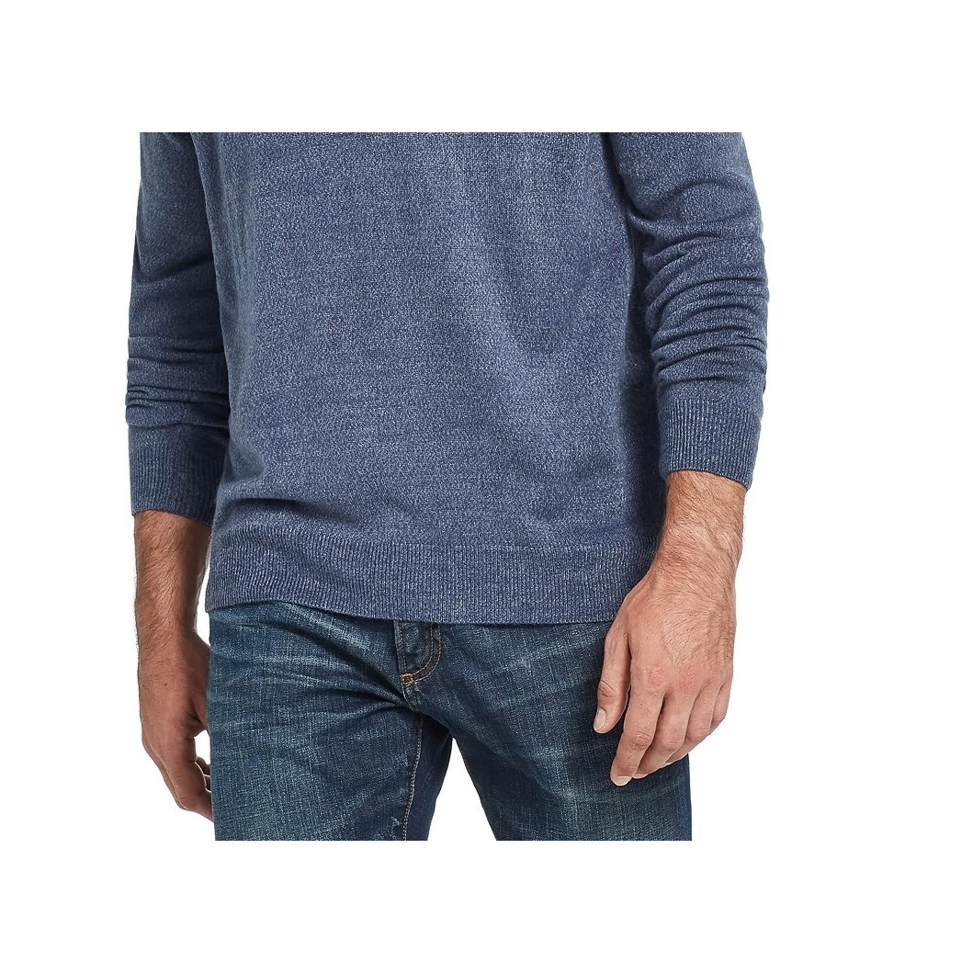Weatherproof Vintage Men s Soft Touch Quarter Zip Sweater Blue Size Sm Overstock