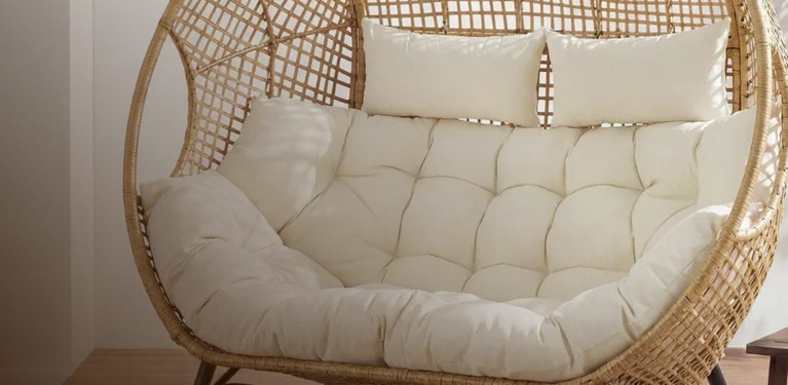 Wicker. Casual woven comfort for outdoor lounging. Save Now.