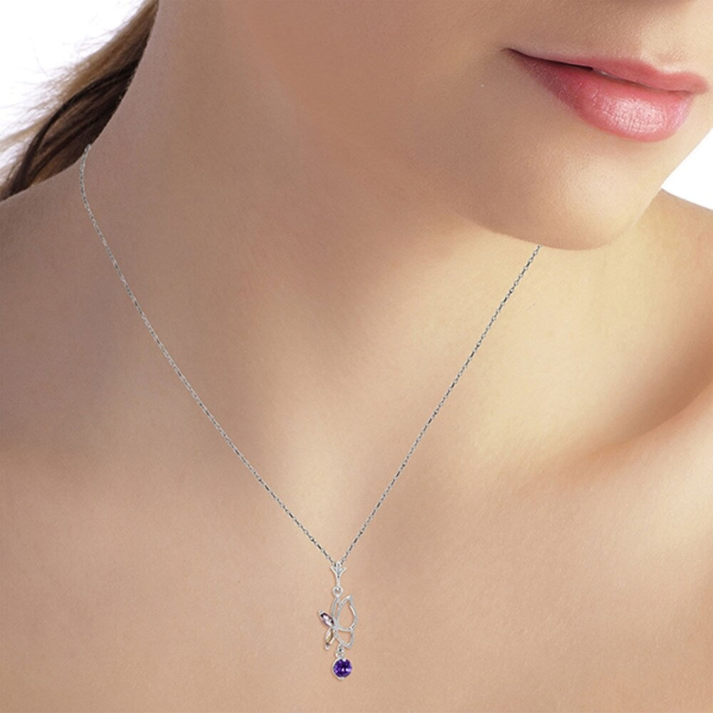 0.4 Carat 14K Solid Gold Permit Me This Dream Amethyst Necklace