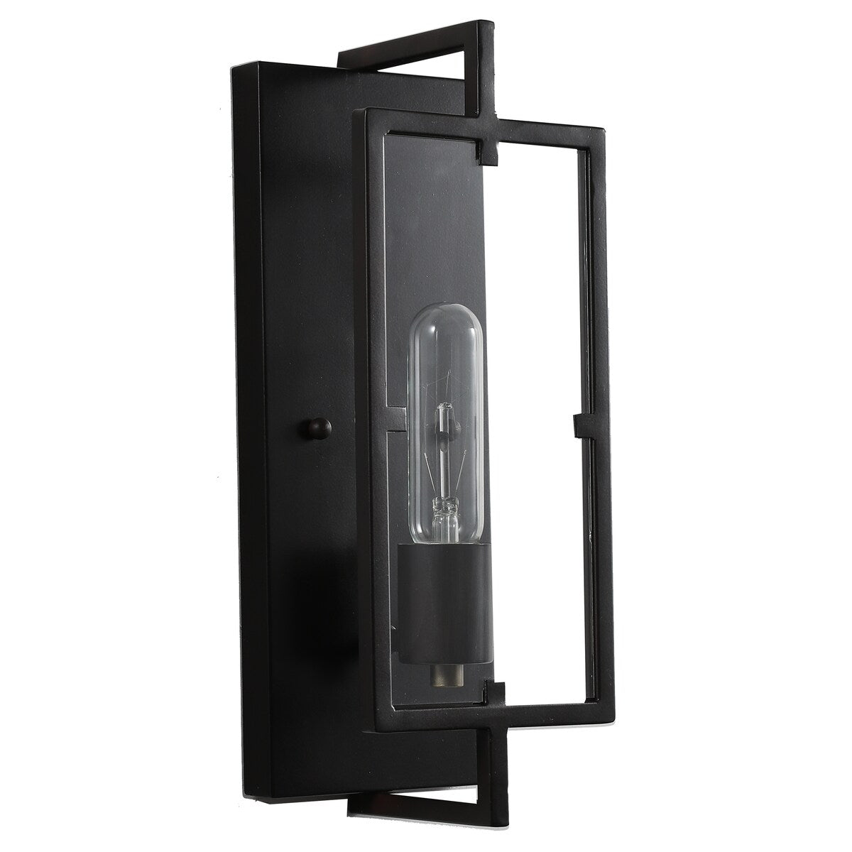 1 - Light Black Flush Mount with Clear Glass Pane
