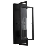 1 - Light Black Flush Mount with Clear Glass Pane