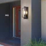 1 - Light Black Flush Mount with Clear Glass Pane