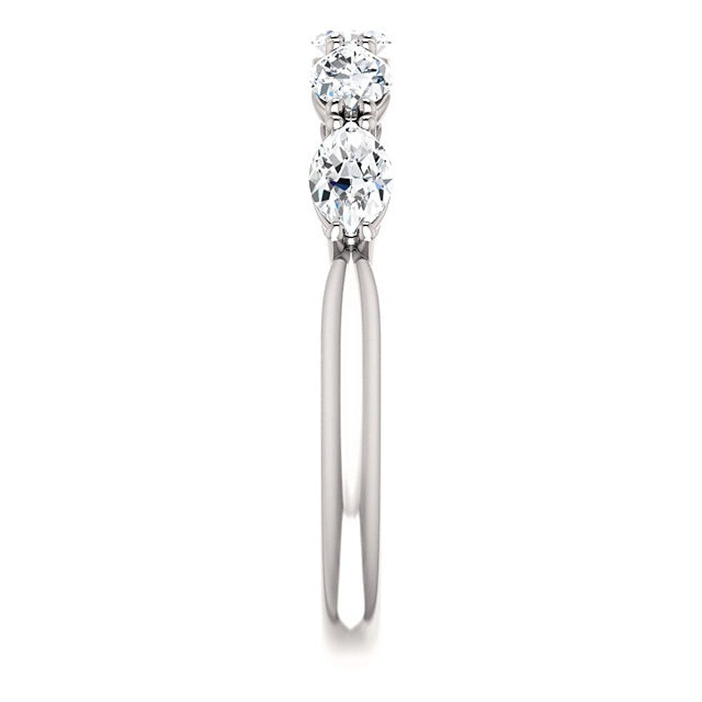 1 1/2Ct Oval Moissanite Wedding Ring Available in White Gold