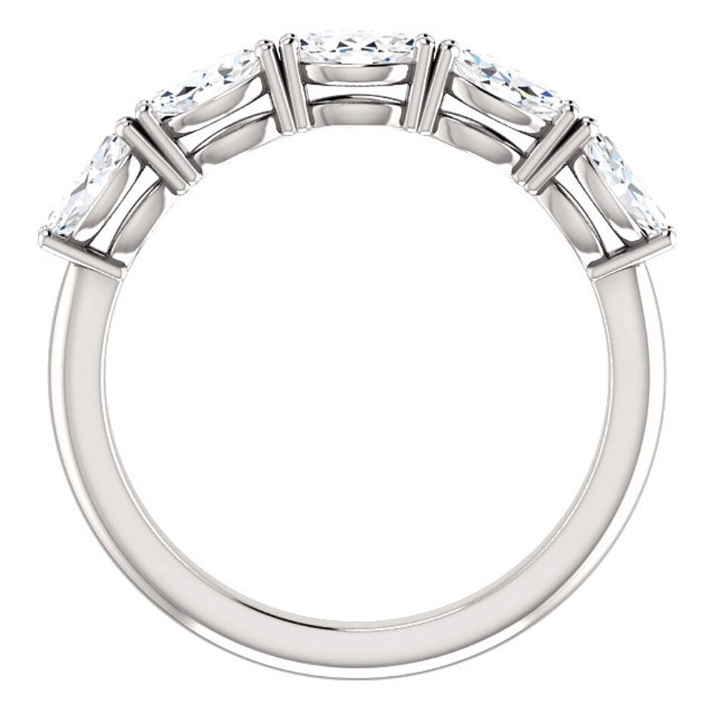 1 1/2Ct Oval Moissanite Wedding Ring Available in White Gold