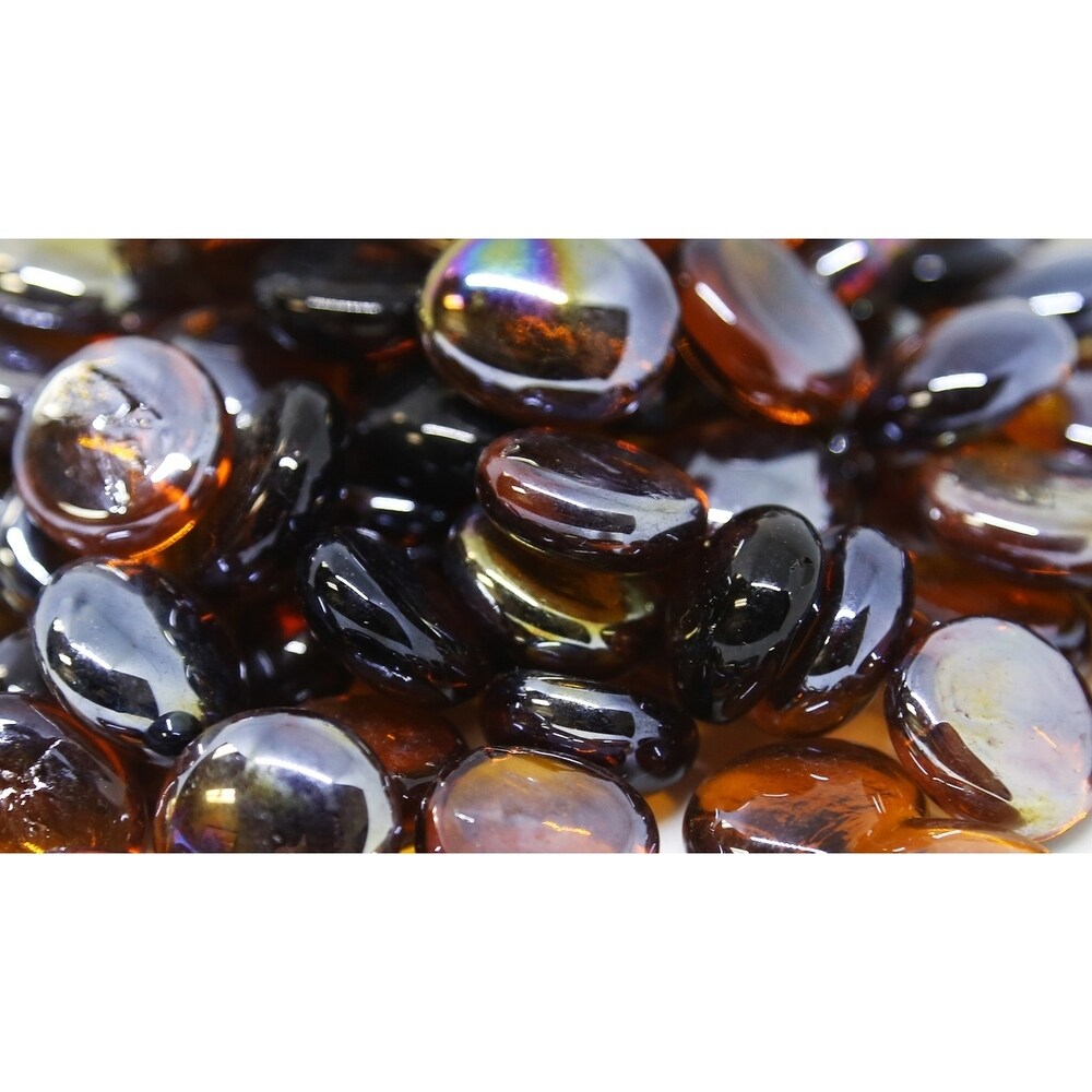 1/2" Fireglass Beads Amber Luster - 10lb box