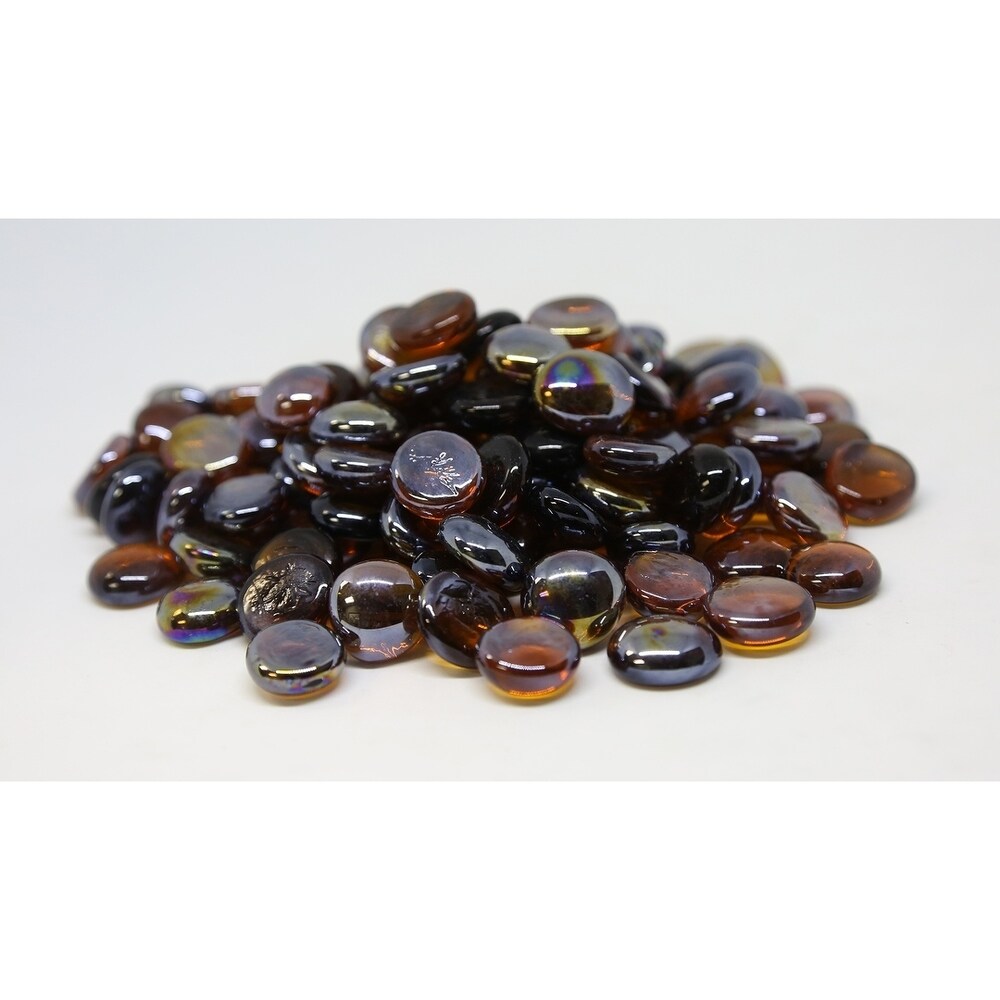 1/2" Fireglass Beads Amber Luster - 10lb box