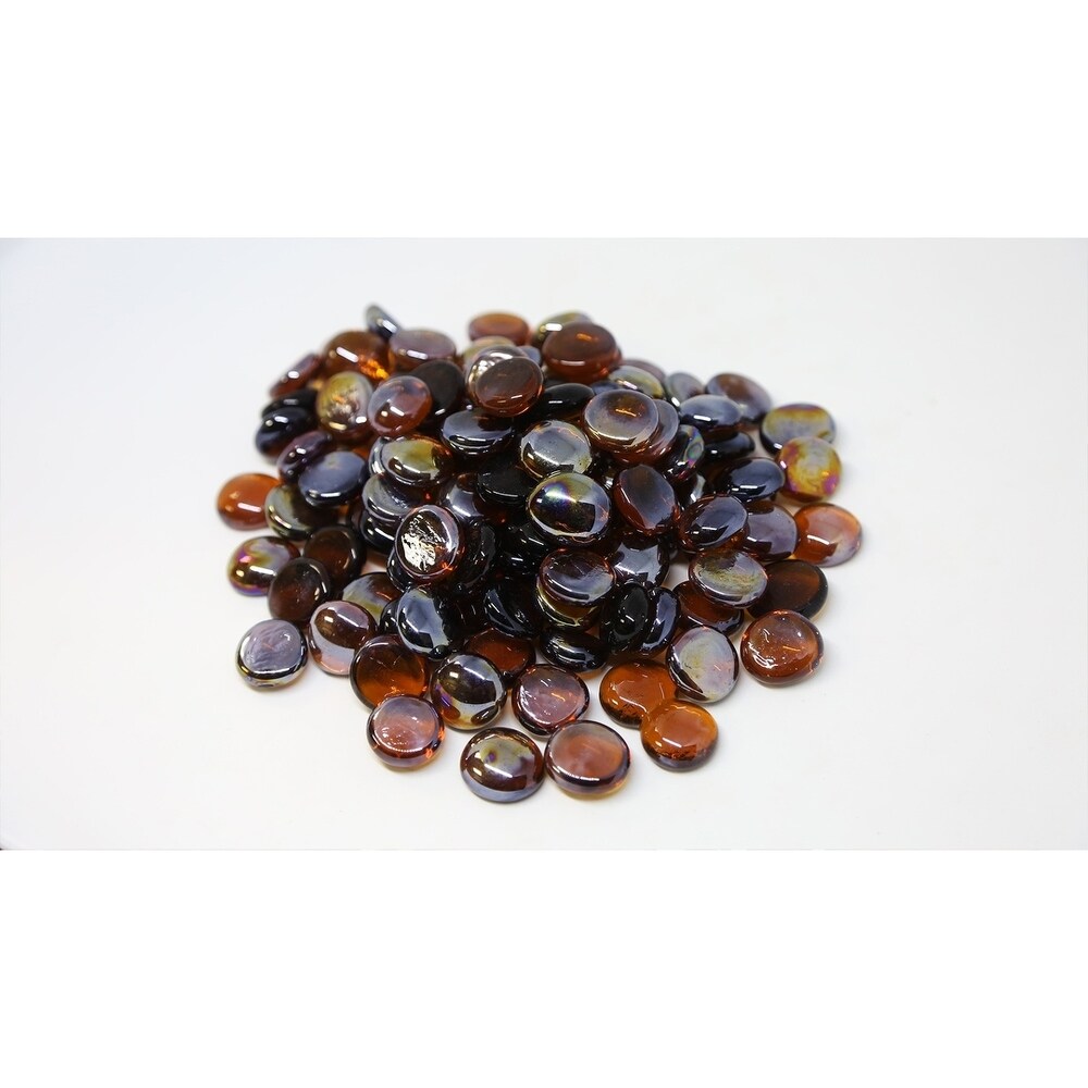 1/2" Fireglass Beads Amber Luster - 10lb box