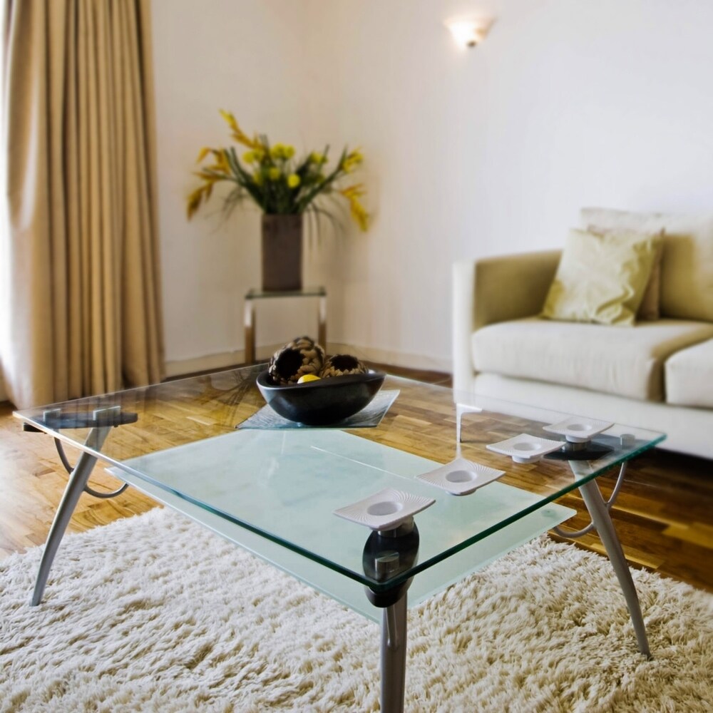 1/2" Thick Square Glass Table Top 1" Beveled Eased Corners by Fab Glass and Mirror