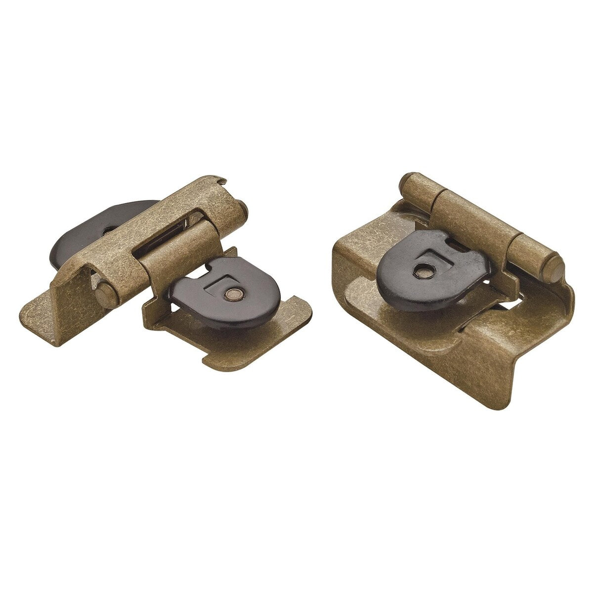 1/2in (13 mm) Overlay Double Demountable Burnished Brass Hinge - 1 Pair - 2.25