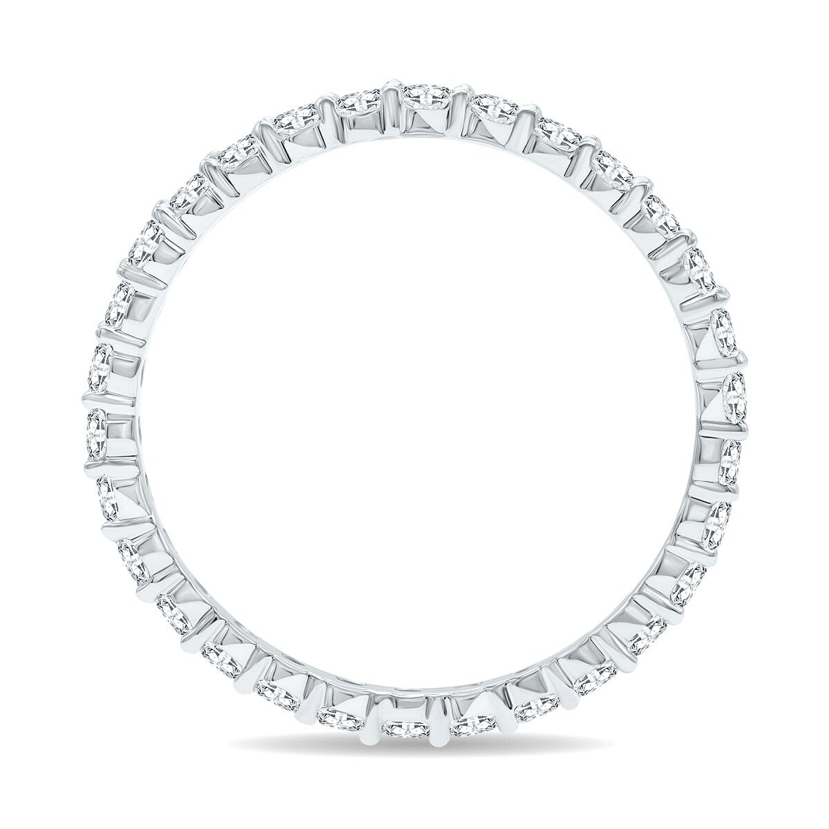 1 Carat TW Thin Low Set Diamond Eternity Band in 10K White Gold