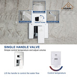 1-Handle 3-Spray Pattern 10 in. Wall Mount Shower Set Shower Head, Tub and Shower Faucet - 10 inch