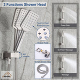 1-Handle 3-Spray Pattern 10 in. Wall Mount Shower Set Shower Head, Tub and Shower Faucet - 10 inch