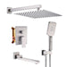 1-Handle 3-Spray Pattern 10 in. Wall Mount Shower Set Shower Head, Tub and Shower Faucet - 10 inch