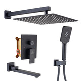 1-Handle 3-Spray Pattern 10 in. Wall Mount Shower Set Shower Head, Tub and Shower Faucet - 10 inch