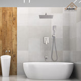 1-Handle 3-Spray Pattern 10 in. Wall Mount Shower Set Shower Head, Tub and Shower Faucet - 10 inch