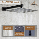 1-Handle 3-Spray Pattern 10 in. Wall Mount Shower Set Shower Head, Tub and Shower Faucet - 10 inch