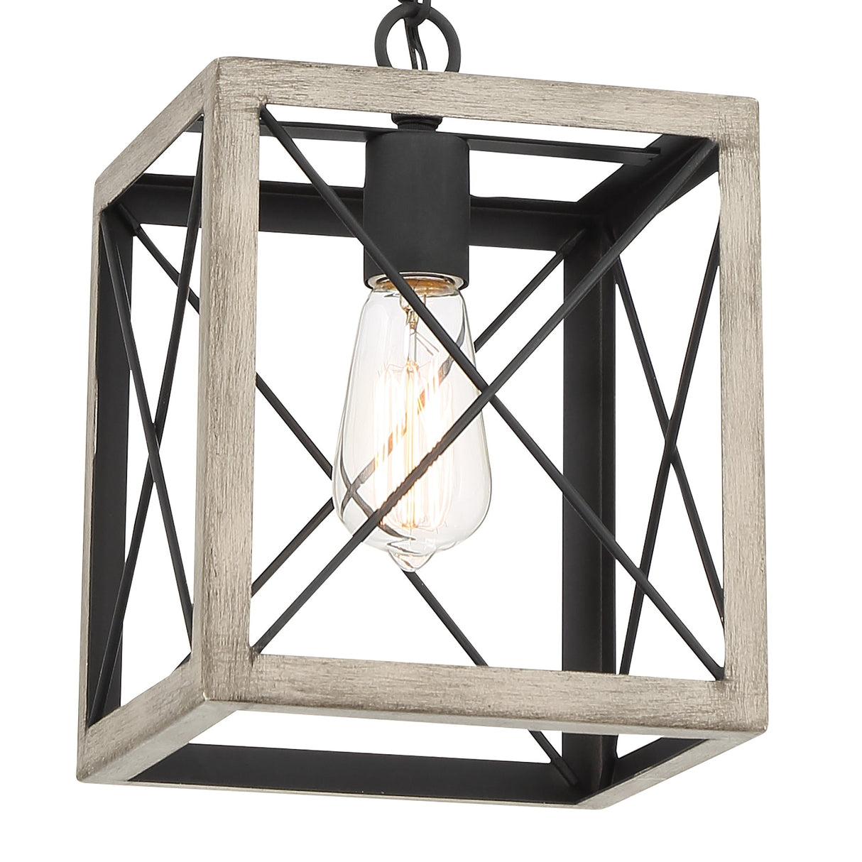 Kiro 1-light Modern Farmhouse Rectangle Pendant Light with UL Certified - N/A