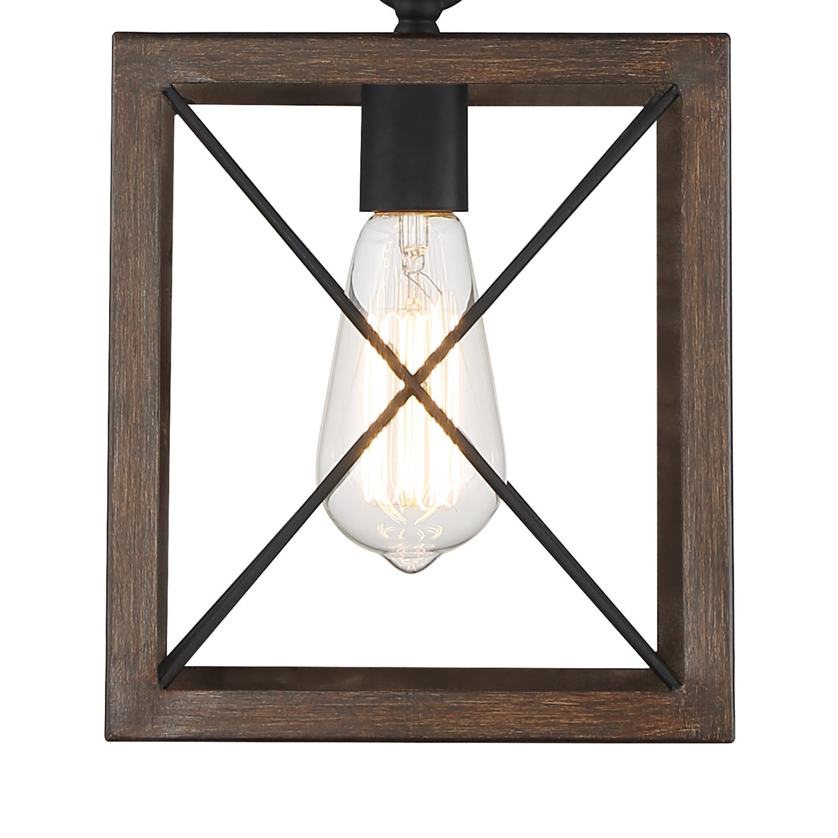 Kiro 1-light Modern Farmhouse Rectangle Pendant Light with UL Certified - N/A