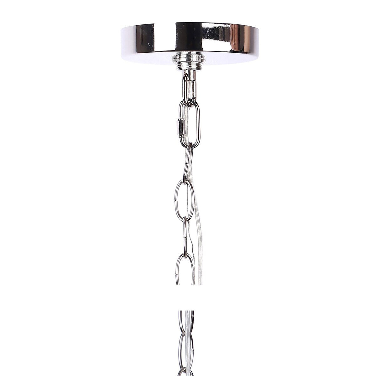 1-Light Antique Silver Pendant w/ Intricate Cutout Pattern & Crystal Dangles