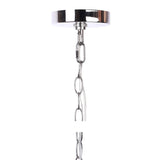 1-Light Antique Silver Pendant w/ Intricate Cutout Pattern & Crystal Dangles