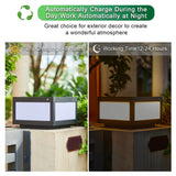 1-Light Black Aluminium Solar Outdoor Post Light Set