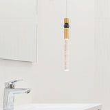 1-Light Crystal Bubble Pendant Light Fixture, Kitchen Hanging Pendant Light