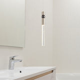 1-Light Crystal Bubble Pendant Light Fixture, Kitchen Hanging Pendant Light