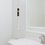 1-Light Crystal Bubble Pendant Light Fixture, Kitchen Hanging Pendant Light