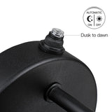 1-Light Dusk to Dawn Black Outdoor Wall Sconce Light set of 2 - Dusk to dawn