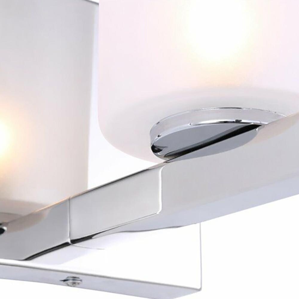 1-Light Glass LED Bath Light Chrome/Sand Blasted - 4.75" x 5.25"