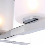 1-Light Glass LED Bath Light Chrome/Sand Blasted - 4.75" x 5.25"
