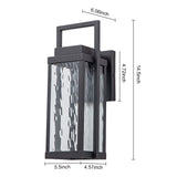 1-Light Integrated LED 3000K Warm Light Outdoor Wall Sconce