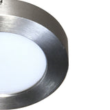 1-Light Integrated LED Flush Mount Ceiling light in Brushed Nickel - Brushed Nickel