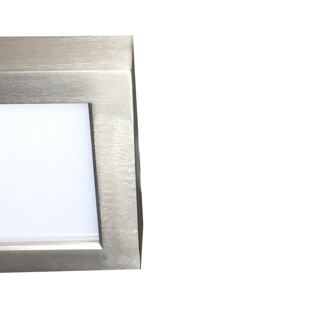 1-Light Integrated LED Flush Mount Ceiling light in Brushed Nickel