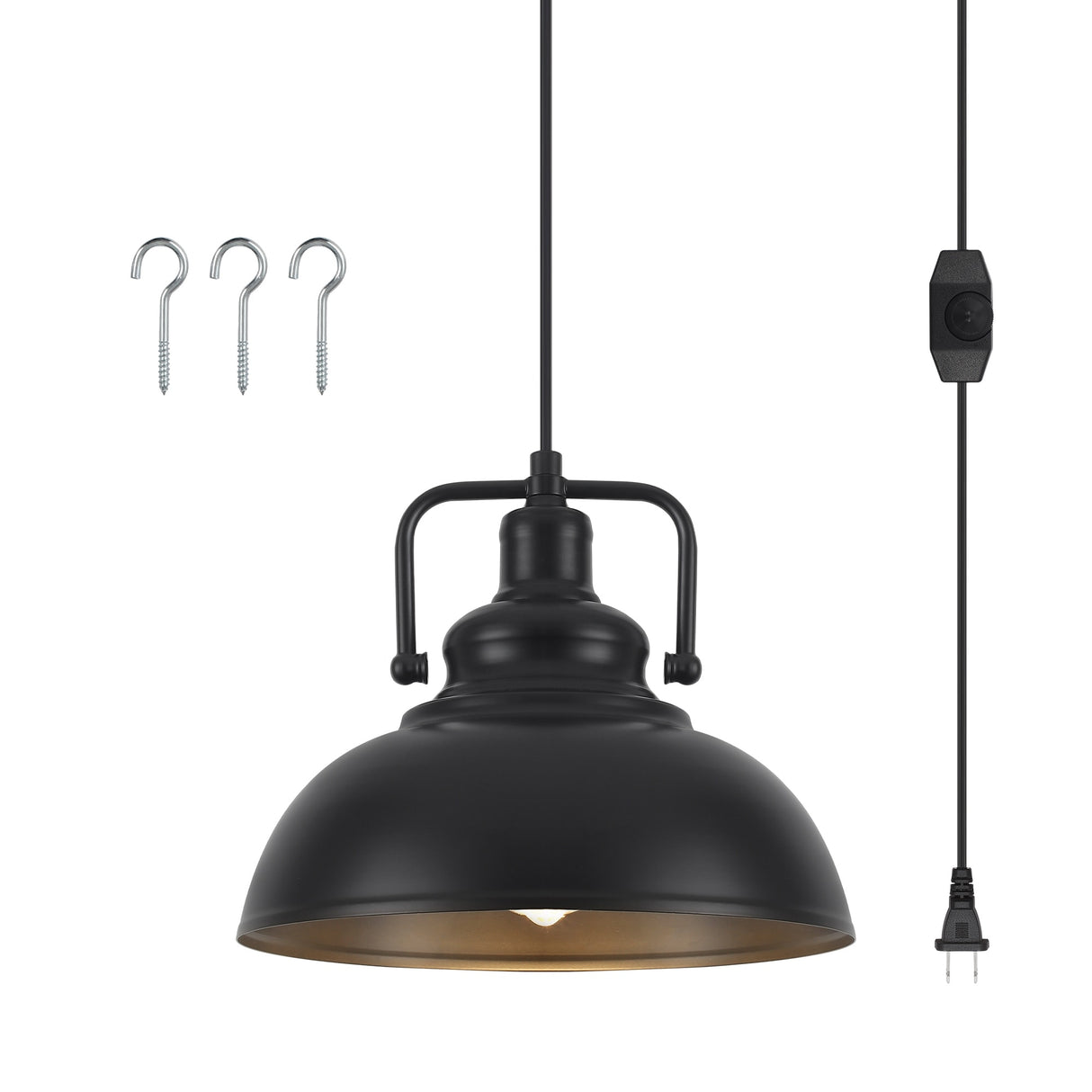 1-Light Kitchen Island Lighting 11.5"W Pendant Light for Entryways