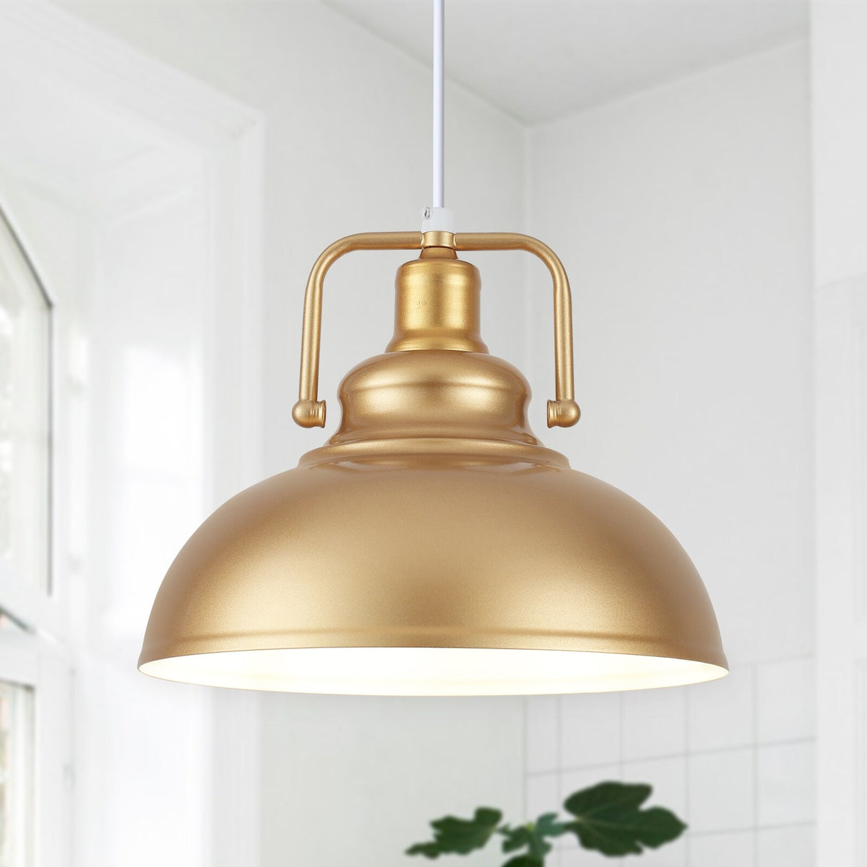 1-Light Kitchen Island Lighting 11.5"W Pendant Light for Entryways