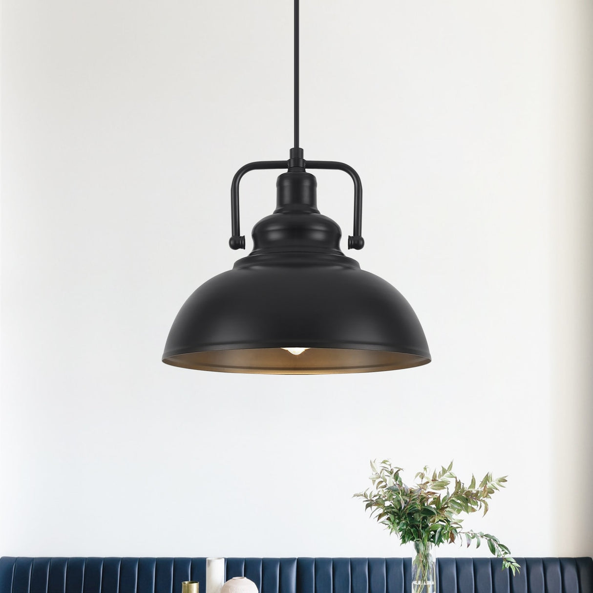 1-Light Kitchen Island Lighting 11.5"W Pendant Light for Entryways