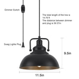 1-Light Kitchen Island Lighting 11.5"W Pendant Light for Entryways