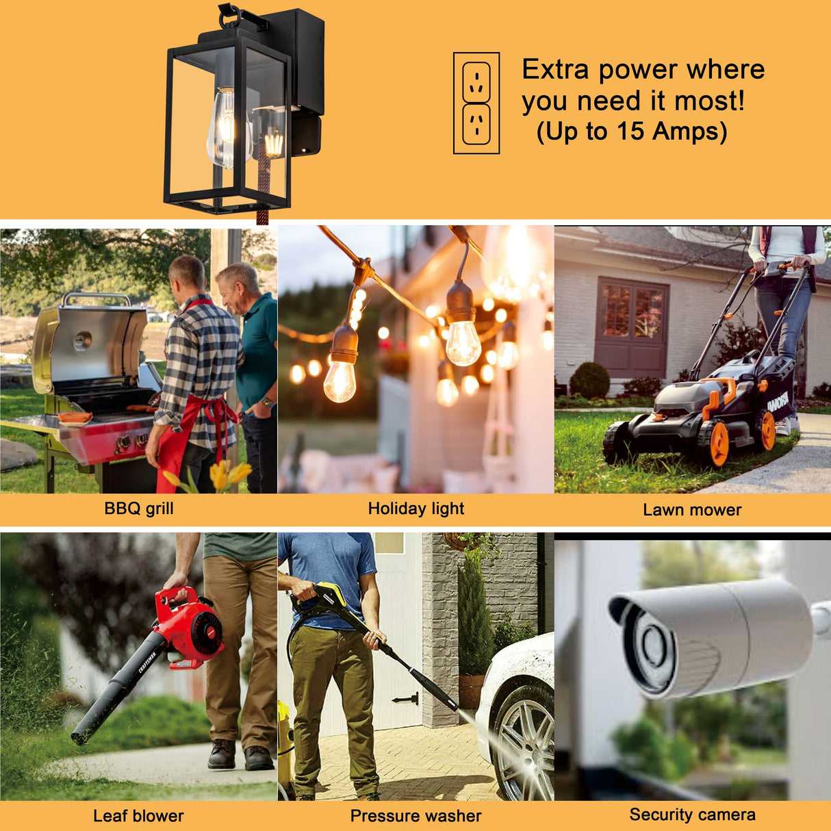 C Cattleya 1-Light Matte Black Aluminum Outdoor Wall Lantern with GFCI outlet