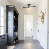 1-Light Matte Black Modern Dimmable Integrated LED Flush Mount Ceiling Light
