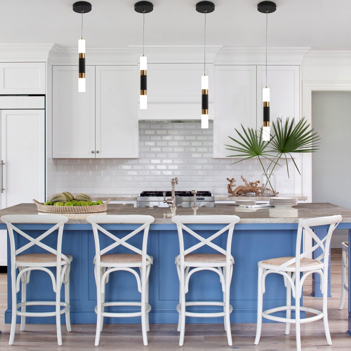 1-Light Modern Acrylic Pendant Light Fixture for Kitchen Island Decor