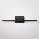 1-Light Modern Linear Black Bathroom Vanity Light Color-Changing Dimmable Rotatable Integrated LED Wall Sconce