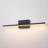 1-Light Modern Linear Black Bathroom Vanity Light Color-Changing Dimmable Rotatable Integrated LED Wall Sconce