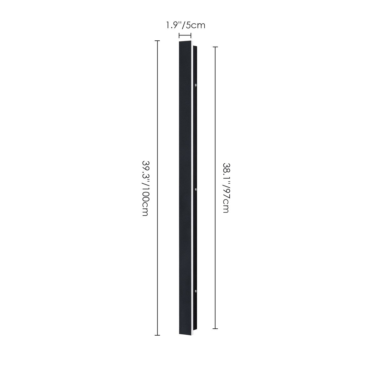 1-Light Modern Linear Strip Acrylic 3000K IP65 Integrated LED Warm Light Waterproof Outdoor Wall Light