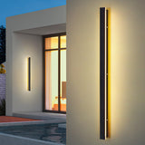 1-Light Modern Linear Strip Acrylic 3000K IP65 Integrated LED Warm Light Waterproof Outdoor Wall Light