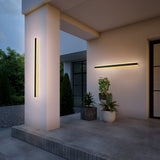 1-Light Modern Linear Strip Acrylic 3000K IP65 Integrated LED Warm Light Waterproof Outdoor Wall Light