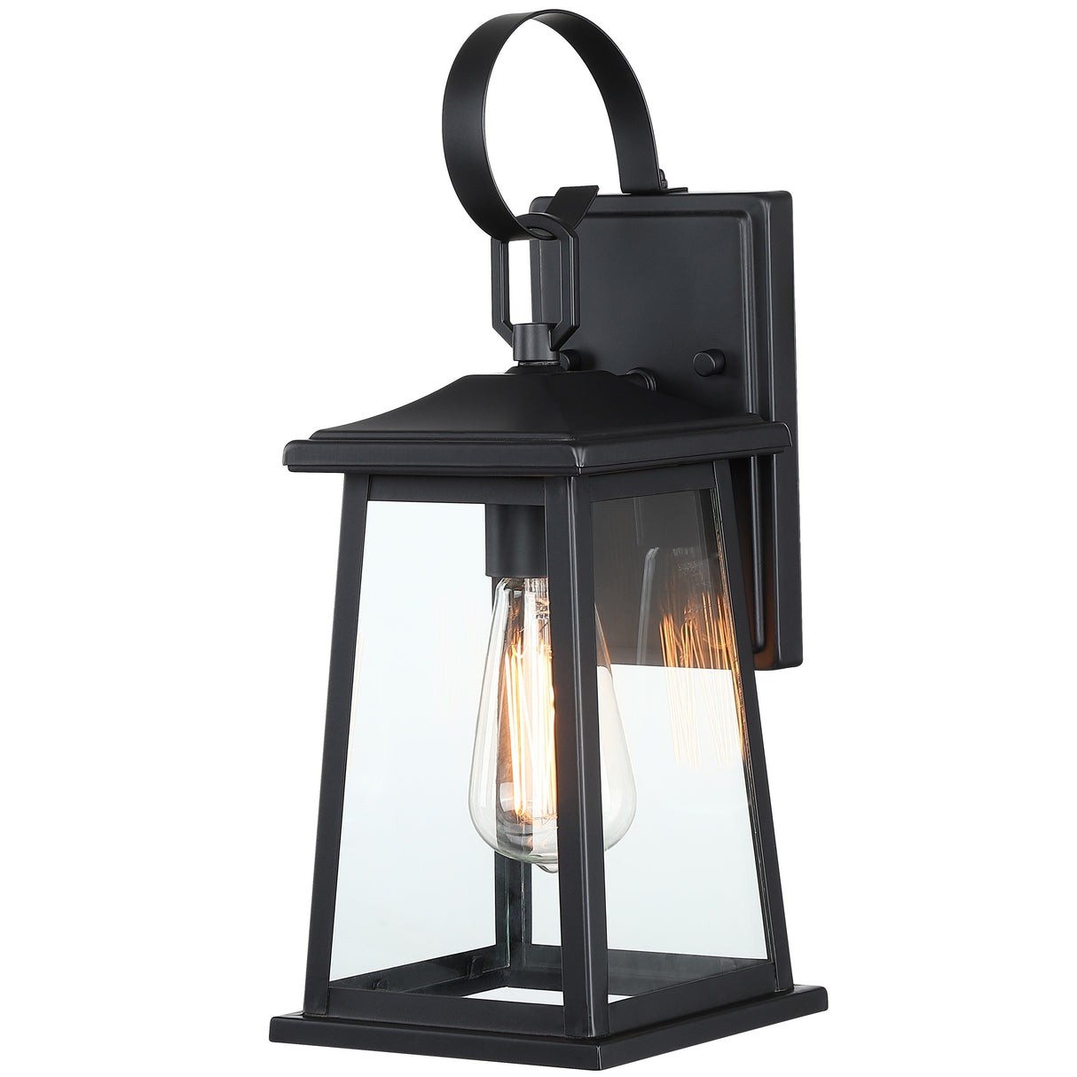1-Light Outdoor Wall Light Sconce - Matte Black